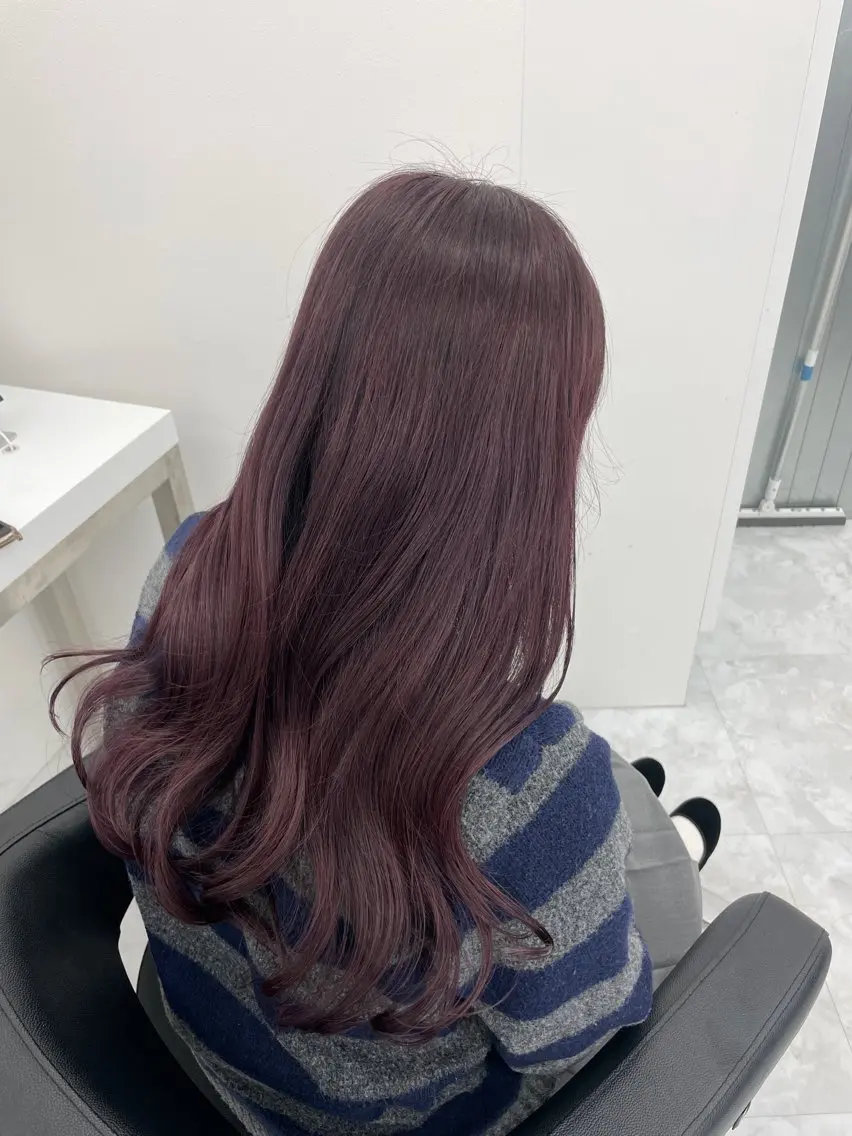 セミロング ヘアカラー MOE 福岡韓国ヘア✧︎のヘアスタイル