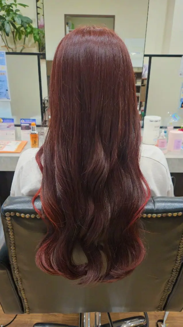 ロング カラー カット ヘアカラー トリートメント 関口 友菜のヘアスタイル
