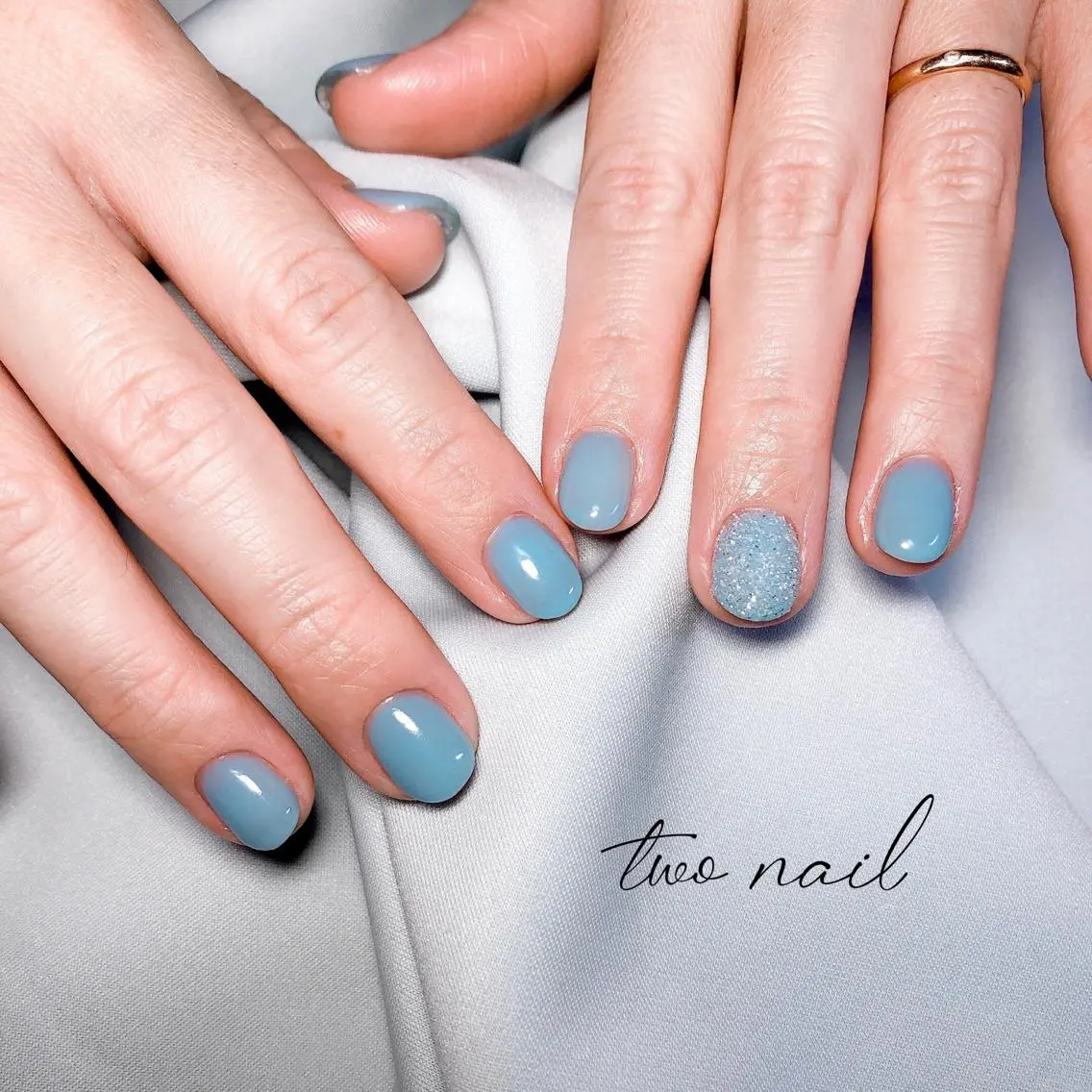 ネイル アートネイル フットネイル ハート ニュアンスネイル ホワイト two nailのネイルデザイン