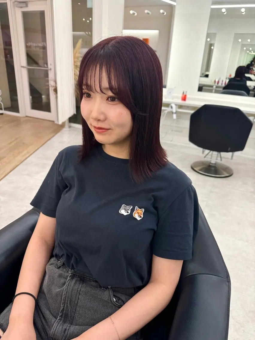 セミロング カラー ♡ParveMix NANO♡のヘアスタイル