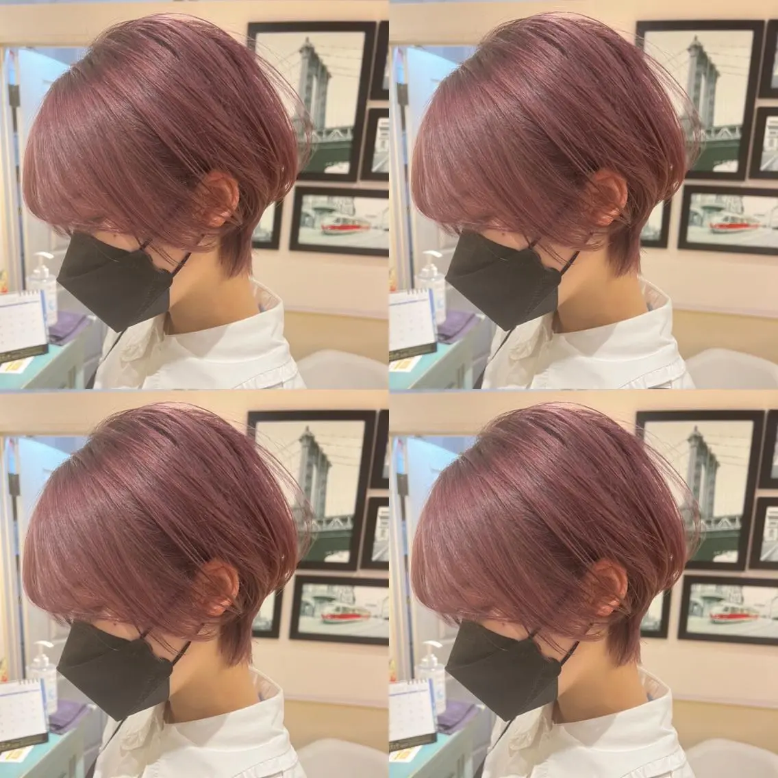 ショート カラー ピンクカラー レイヤー×艶髪特化 マネージャー安藤光司のヘアスタイル