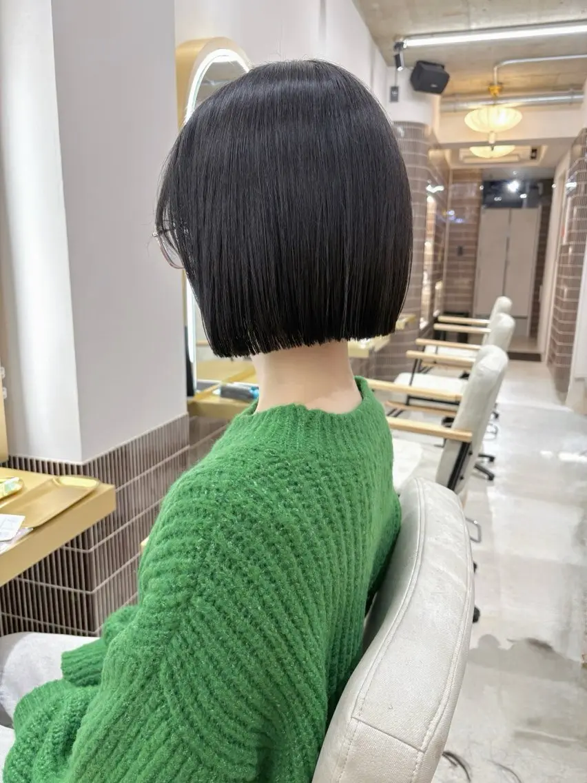 ショート 切りっぱなしボブ ボブ ⭐️超ボブ特化 ✂️きりっぱなしボブのヘアスタイル