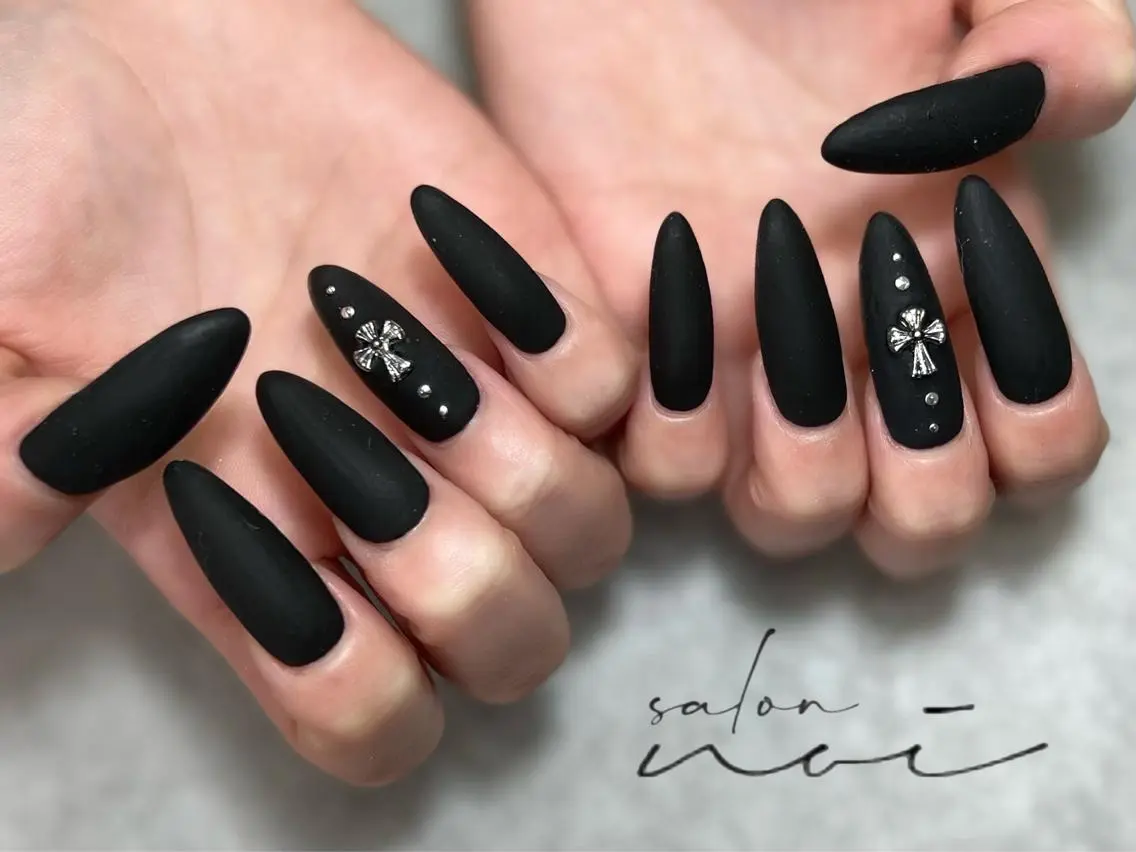 ネイル クリアネイル マットネイル スカルプネイル ハンドネイル salon noiのネイルデザイン