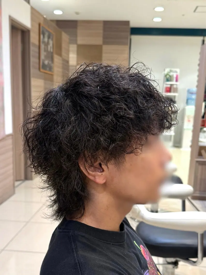 メンズ カット パーマ こちんだ ともかのヘアスタイル