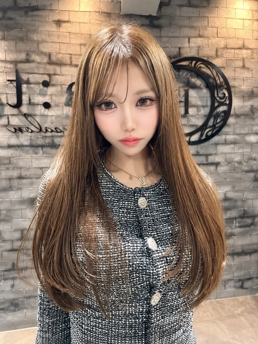 セミロング カラー ヘアアレンジ カット ヘアカラー トリートメント ヘアセット 金子 廉のヘアスタイル