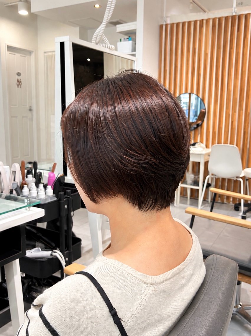 ショート カラー 縮毛矯正 トリートメント 🫧ゆうき🪽 髪質改善/ハイライトのヘアスタイル
