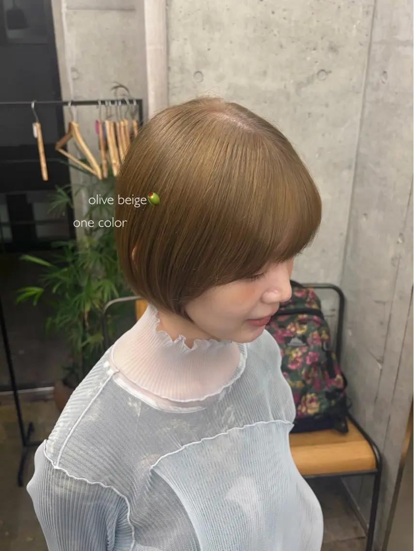 ショート カラー ショートヘア 🫧似合わせ透明感 カラー みゆう🕊️のヘアスタイル