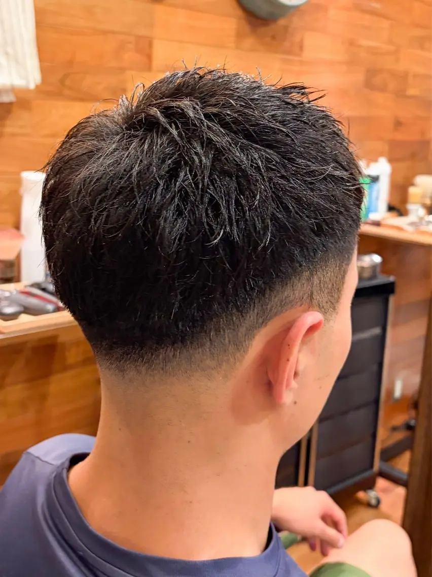 ショート メンズ アップバング メンズベリーショート ベリーショート ショートヘア カット 三宮メンズカット ヨシイッキのヘアスタイル
