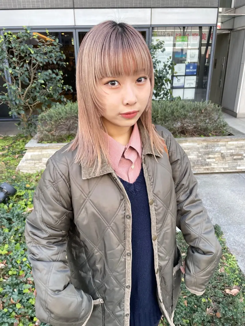 ミディアム カラー パーマ ヘアアレンジ メンズ メンズハイトーン ハイトーンカラー カット ヘアカラー トリートメント tatsumi/ボブ ウルフ/レイヤーのヘアスタイル