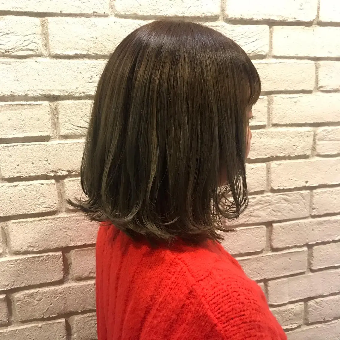 ミディアム カラー イルミナカラー オリーブカラー イトウ アヤカ 𓂃𓈒𓏸のヘアスタイル