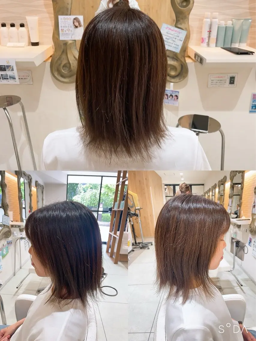ミディアム カット 山本 真緒のヘアスタイル