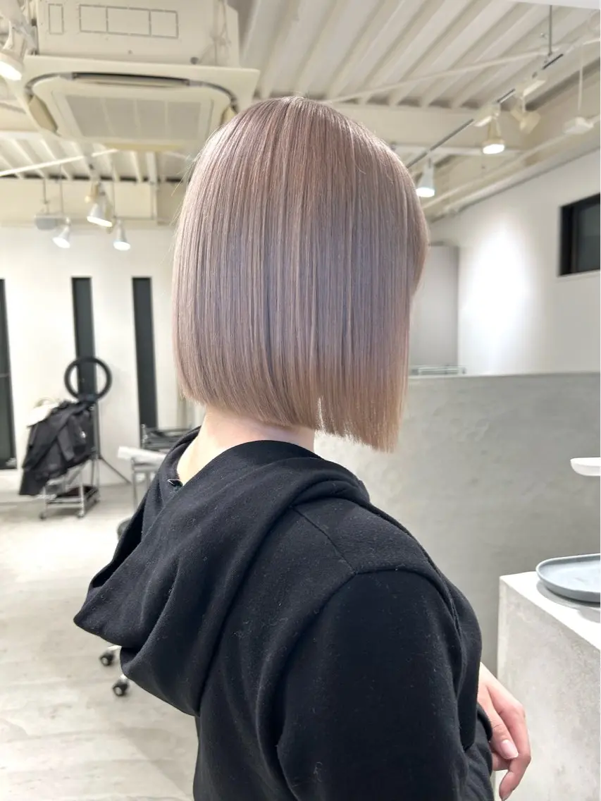 ショート ヘアカラー トリートメント kumon ayu ブリーチ/ハイトーンのヘアスタイル