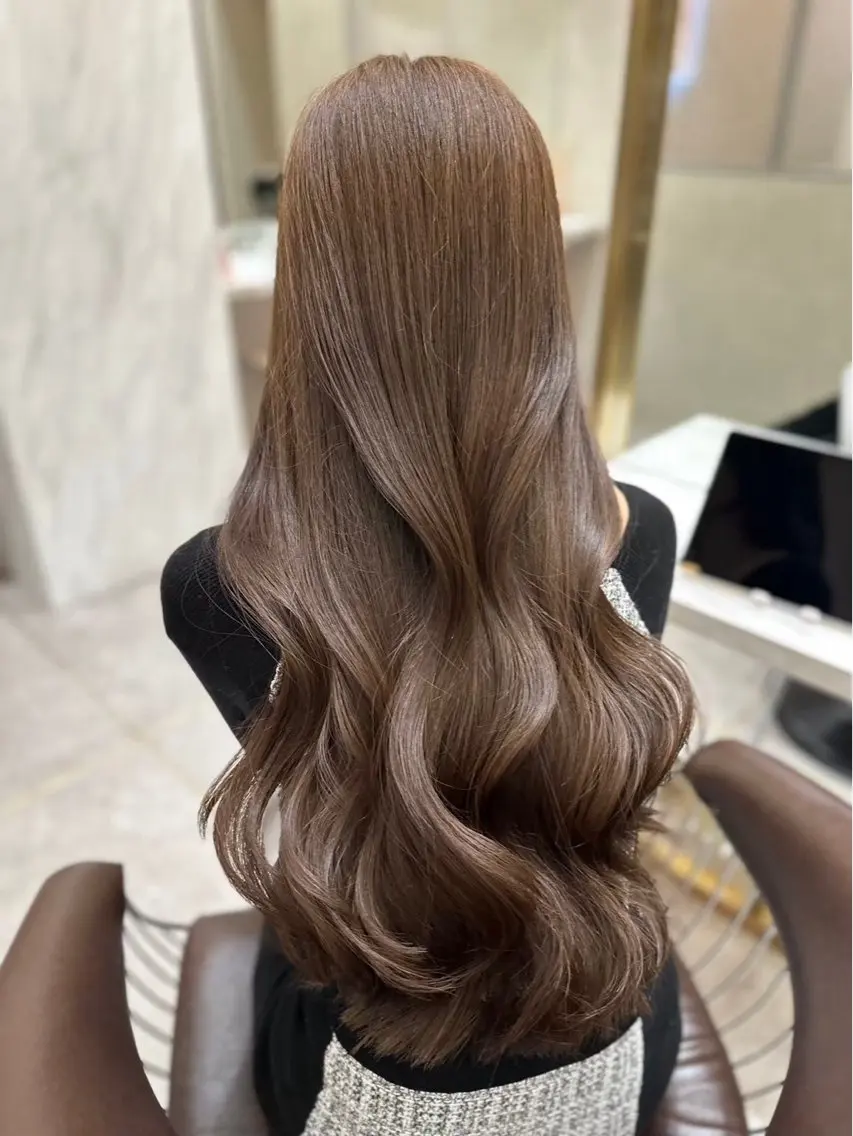 ロング カラー カット ヘアカラー トリートメント ヘアセット レイヤーダブルカラー KYONのヘアスタイル