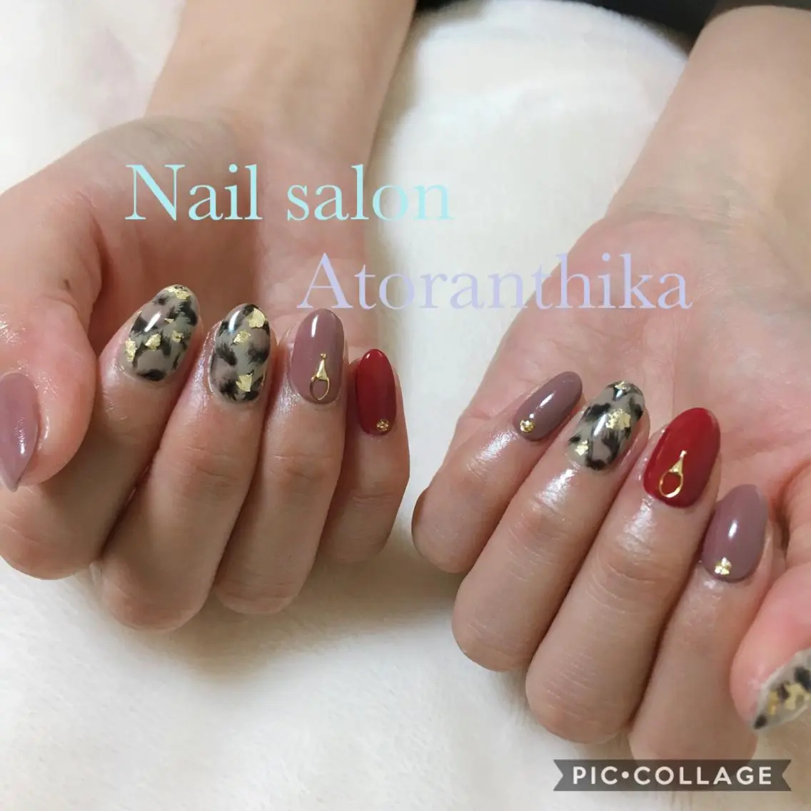 ネイル アニマル柄 ハンドネイル Nail salon ✩ アトランティカのネイルデザイン