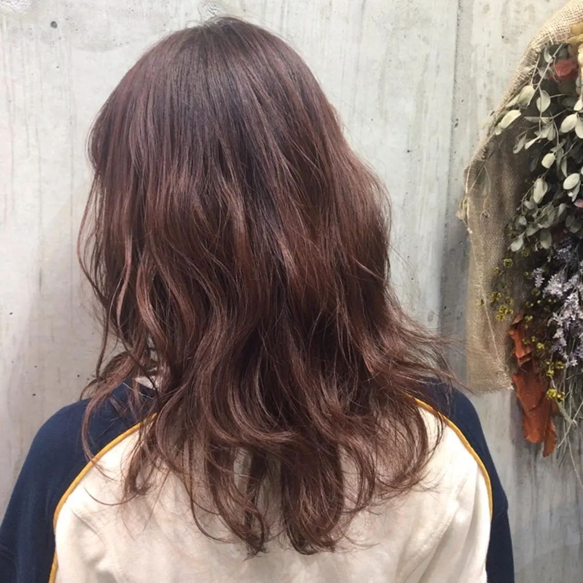 ロング カラー ブリーチ ブラウンカラー ブリーチなしカラー オレンジ オレンジブラウン 韓国ヘア☁️ mitsukiのヘアスタイル