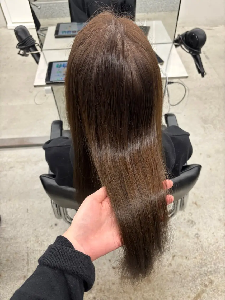 ロング カラー ベージュカラー 透明感カラー グレージュ イルミナカラー ラベンダーカラー カット ヘアカラー トリートメント レイヤーカット🎀× 韓国風🇰🇷正源のヘアスタイル
