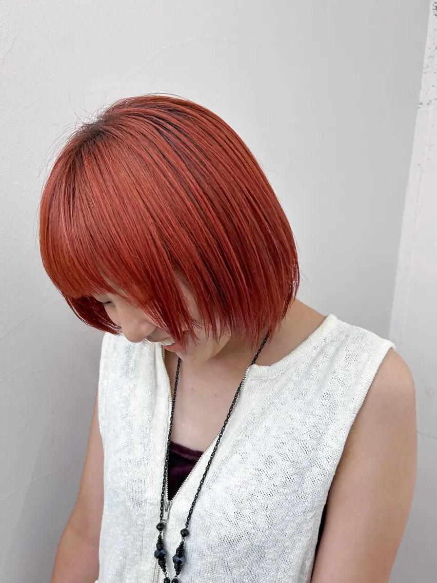 カラー ボブ arte pelo 山本　琉風のヘアスタイル
