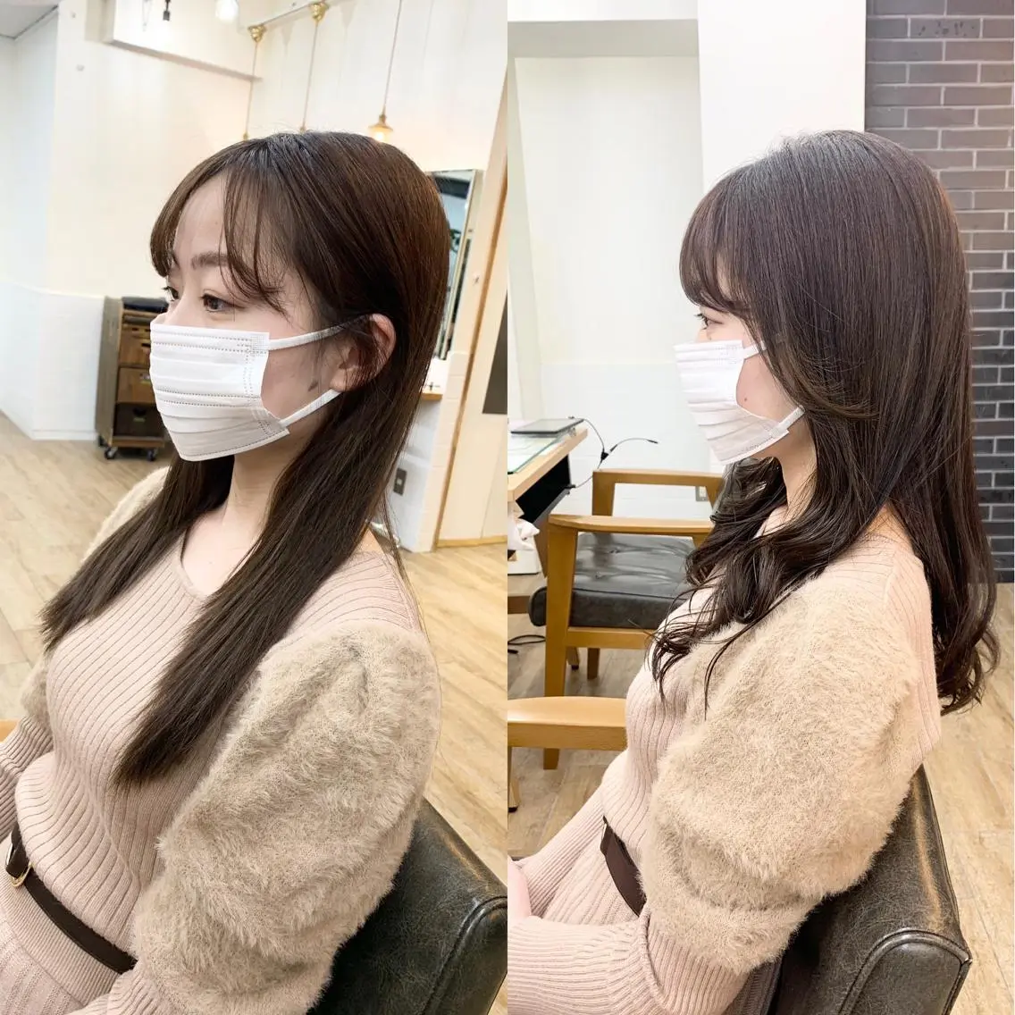 セミロング カラー パーマ ヘアアレンジ メンズ キッズ ネイル マツエク・マツパ アイブロウ カット ヘッドスパ 似合せレイヤー/ 柔らか透明感カラーのヘアスタイル