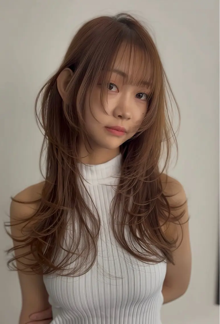 ロング レイヤーカット 中江 翔のヘアスタイル
