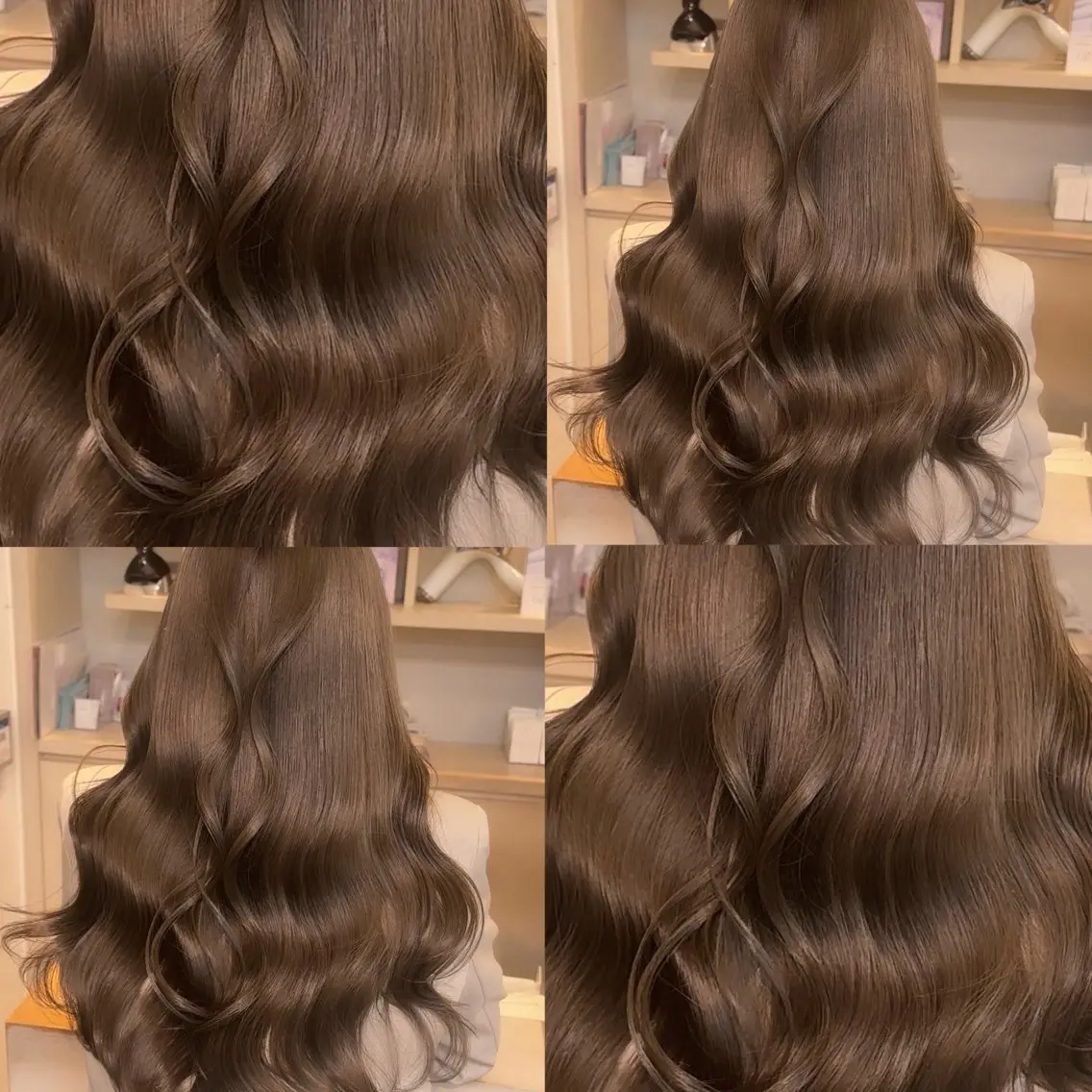 ロング ブリーチなしヘーゼル 🤎透明感カラー 唯のヘアスタイル