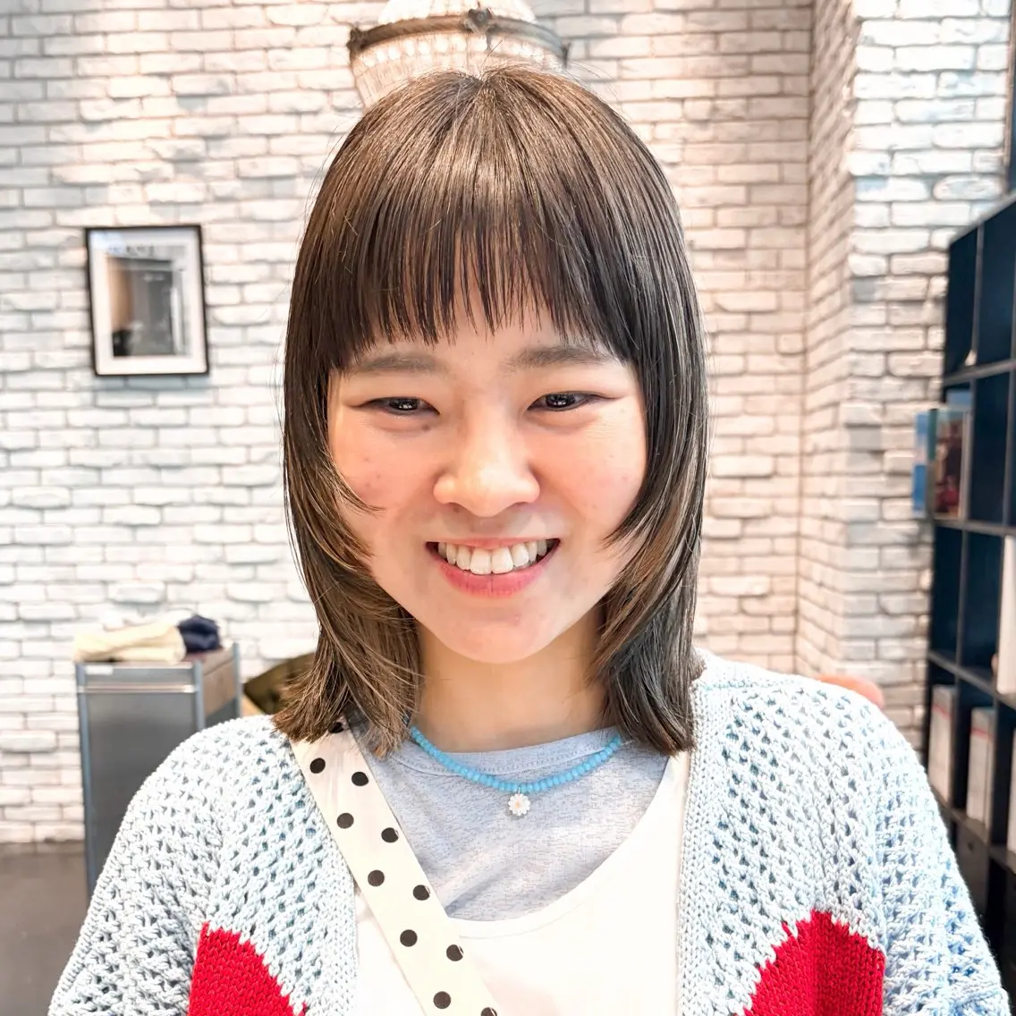 ミディアム カット ヘアカラー 好光 優香のヘアスタイル