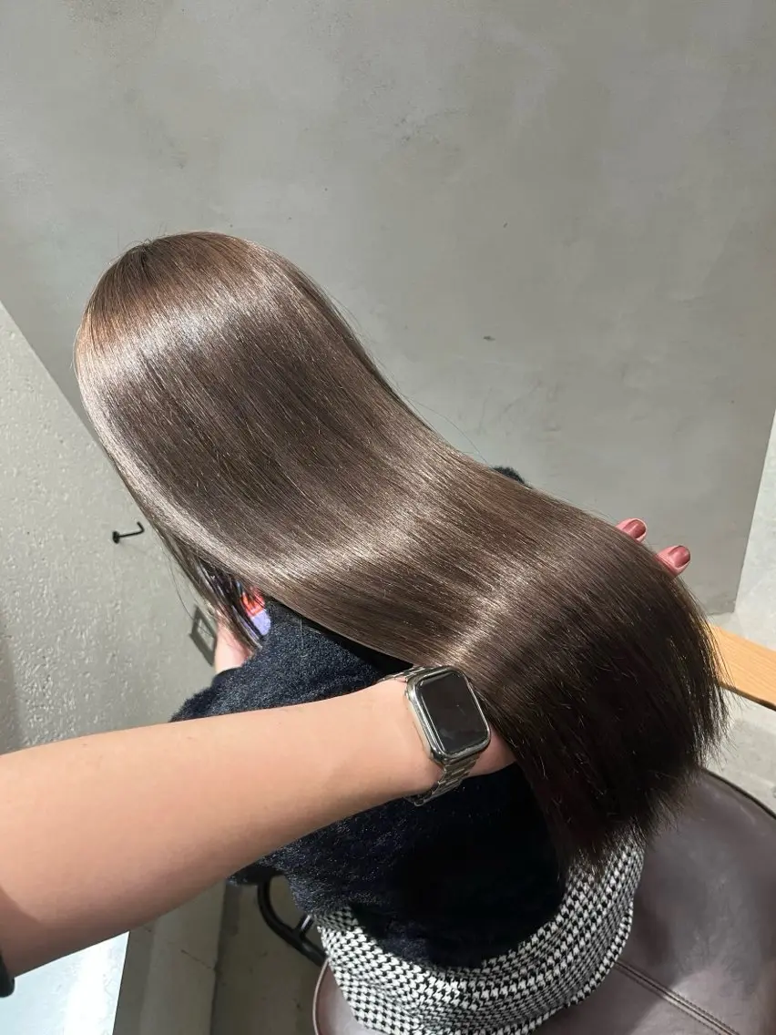 ミディアム カラー ヘアアレンジ ヘアカラー トリートメント 菅宮 皐のヘアスタイル
