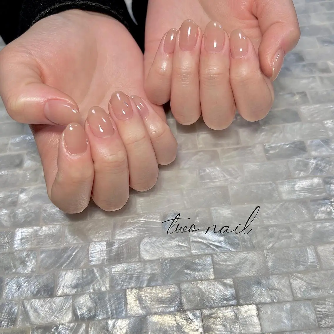 ネイル アートネイル ブラウン フットネイル ハート ニュアンスネイル ハンドネイル two nailのネイルデザイン