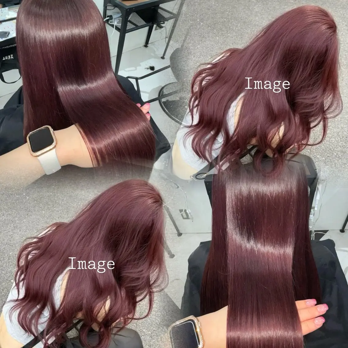 ロング カラー ヘアカラー ななみ.⋆𝜗𝜚 透明感カラー/まつパのマツエク・マツパデザイン