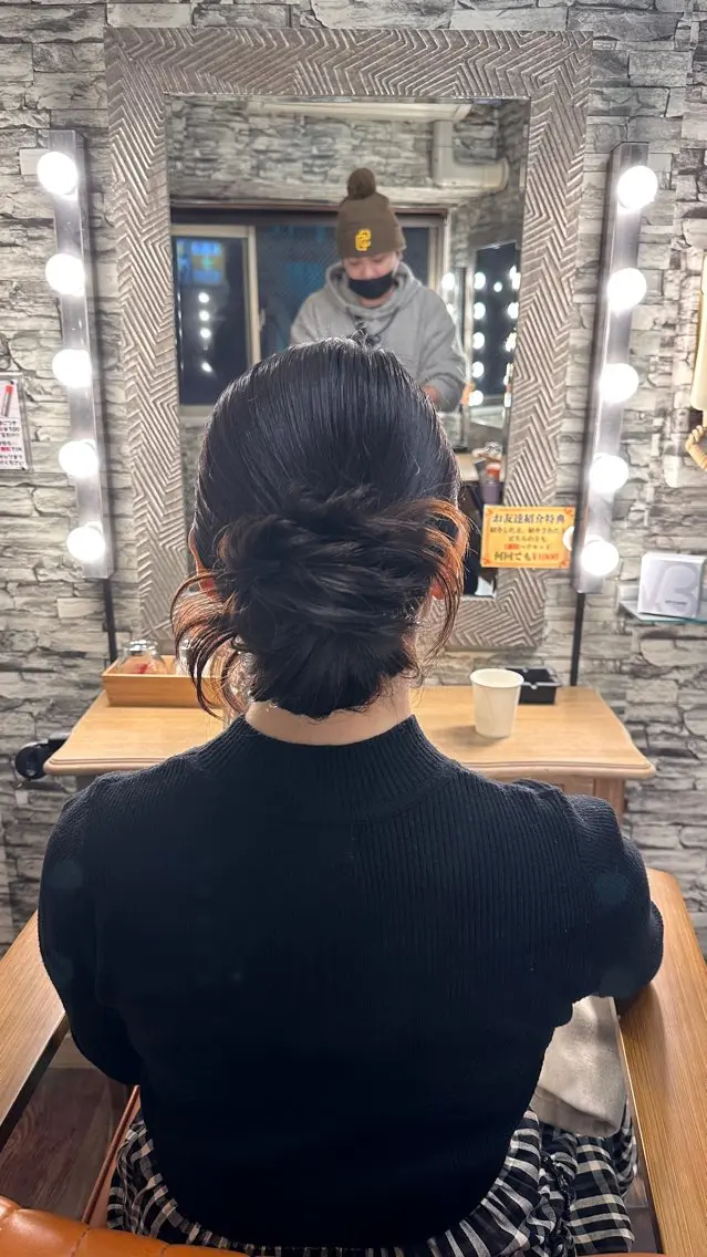 セミロング ヘアアレンジ hair make Lucciのヘアスタイル
