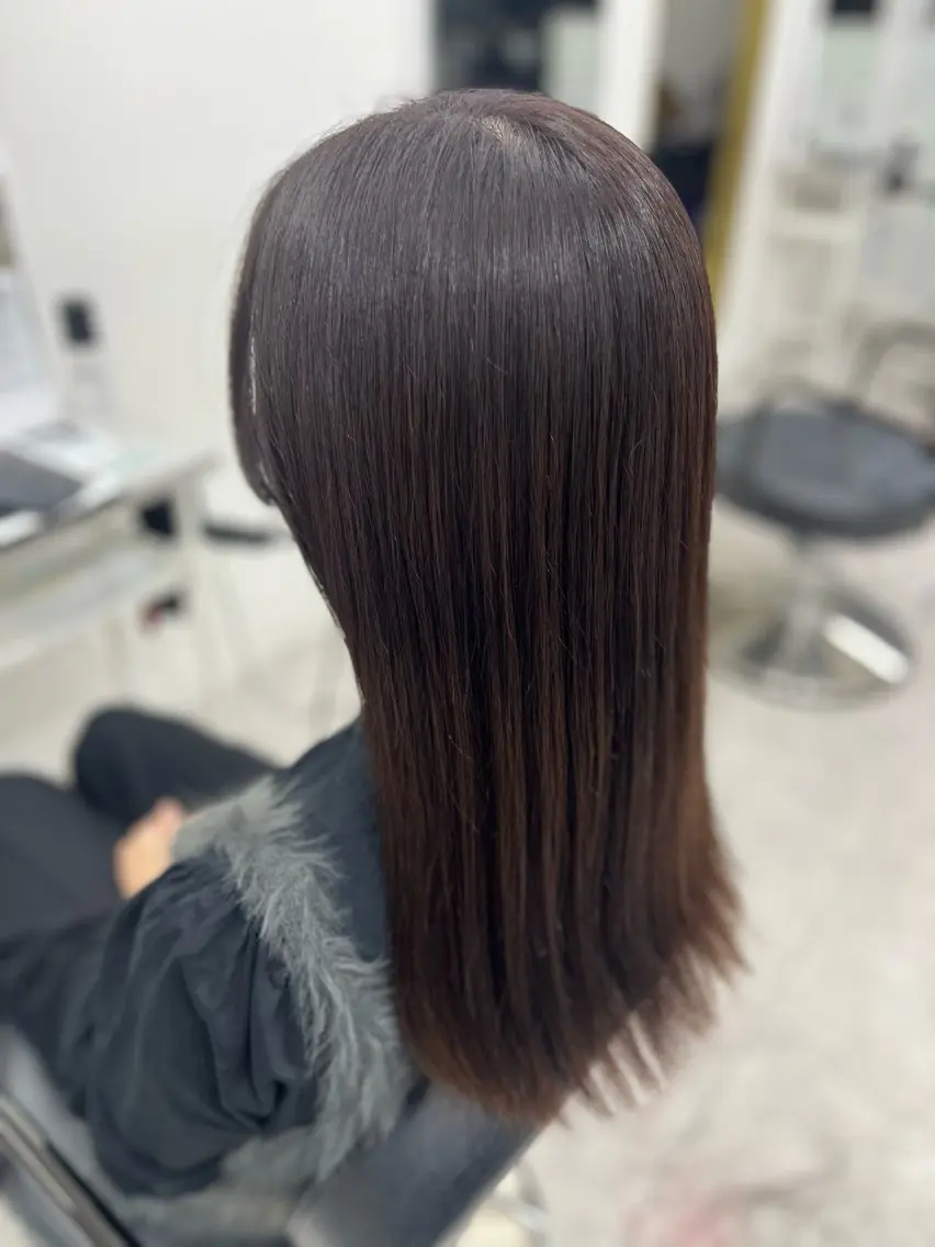 セミロング カラー ブラウンカラー バイオレットカラー バイオレットブラウン 🫧ぷる艶カラー🫧 Yuubi🦩のヘアスタイル