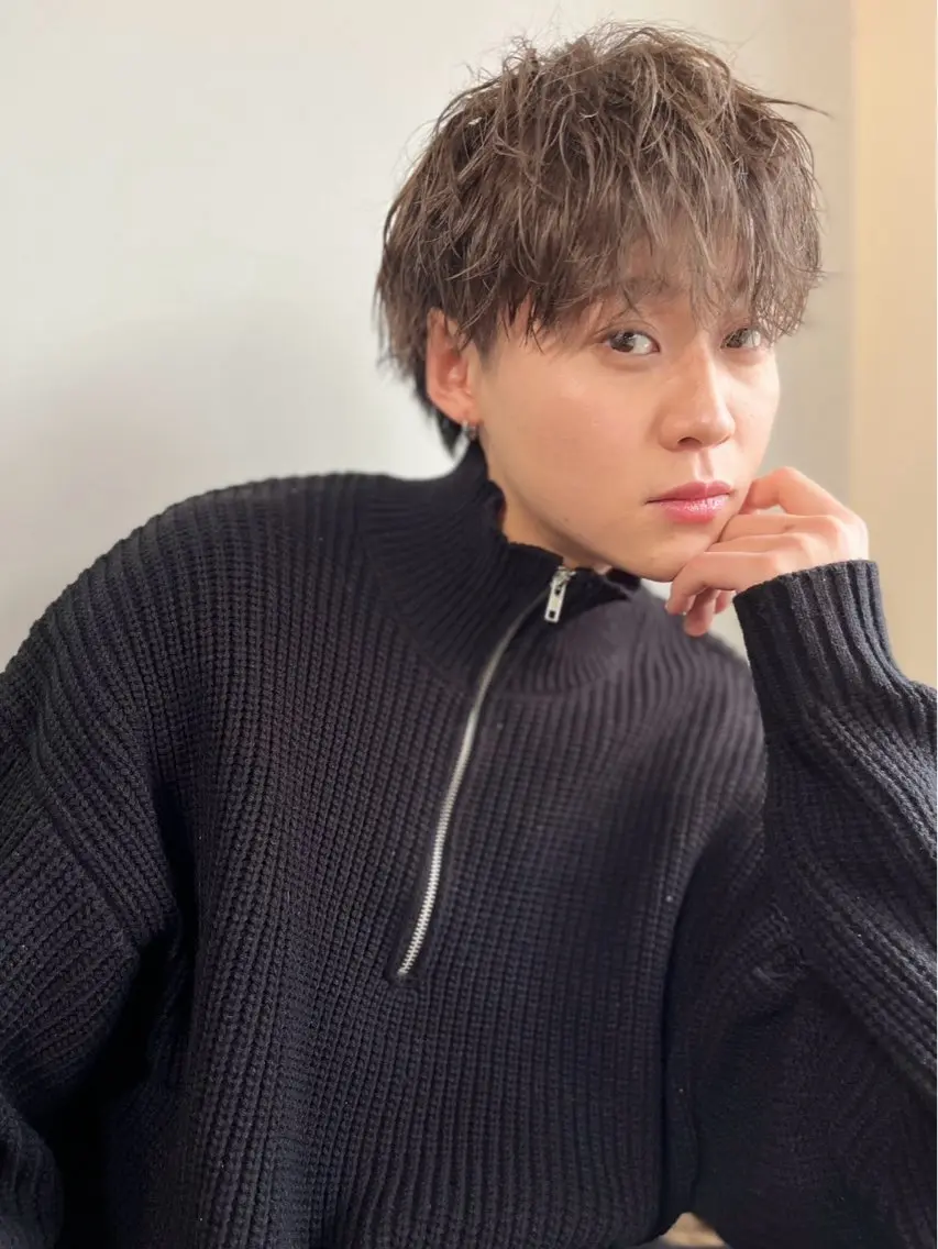 ショート カラー メンズ ヘアカラー KENSHIN メンズパーマのヘアスタイル