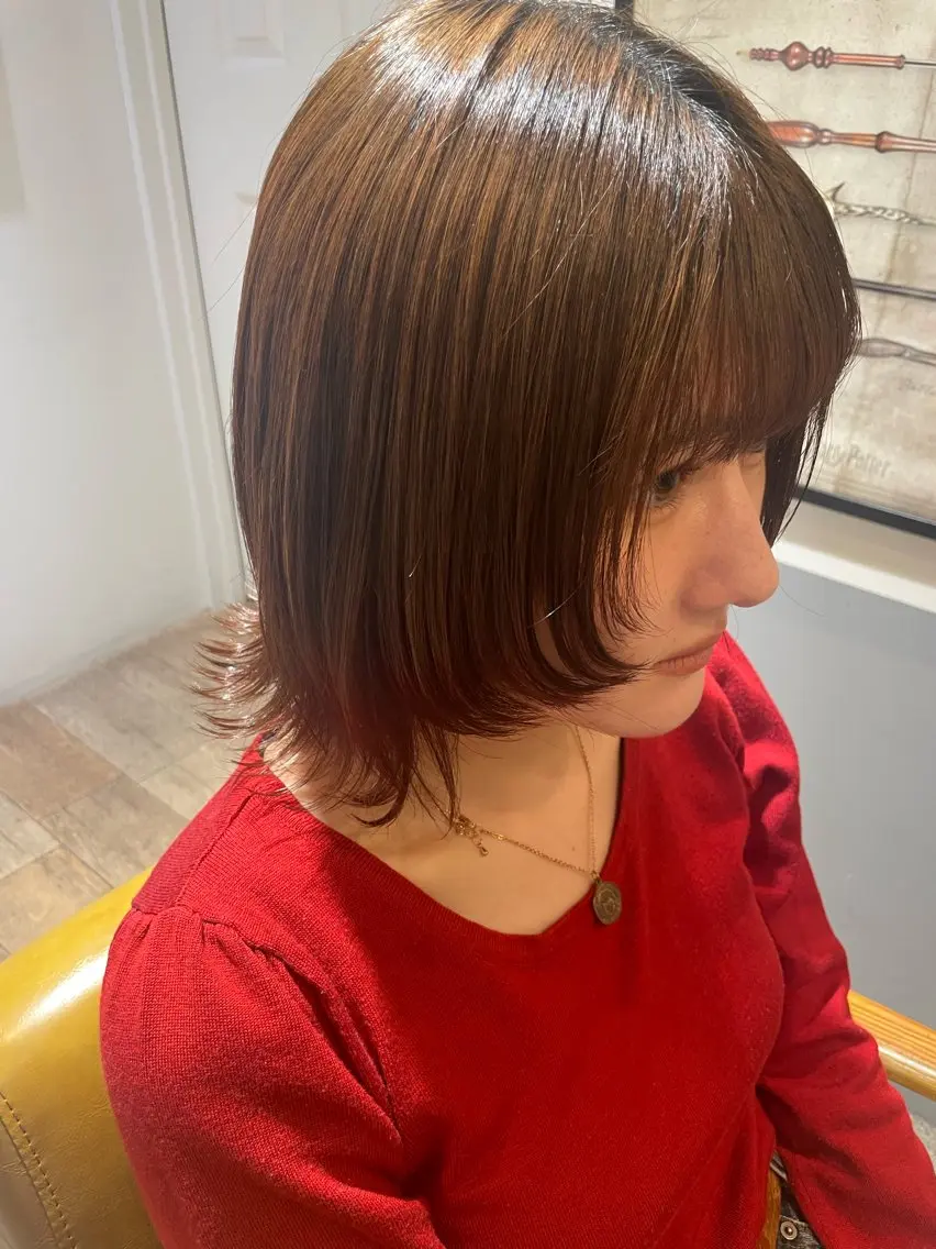 ミディアム 顔周りカット 田中 志織のヘアスタイル