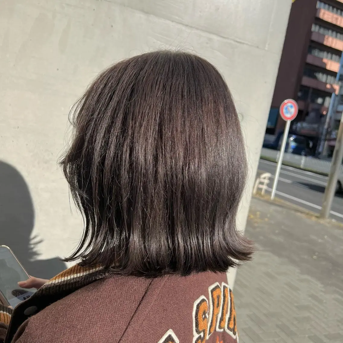 ミディアム カラー グレージュ ヘアカラー トリートメント stylist 🐶内藤 成香のヘアスタイル