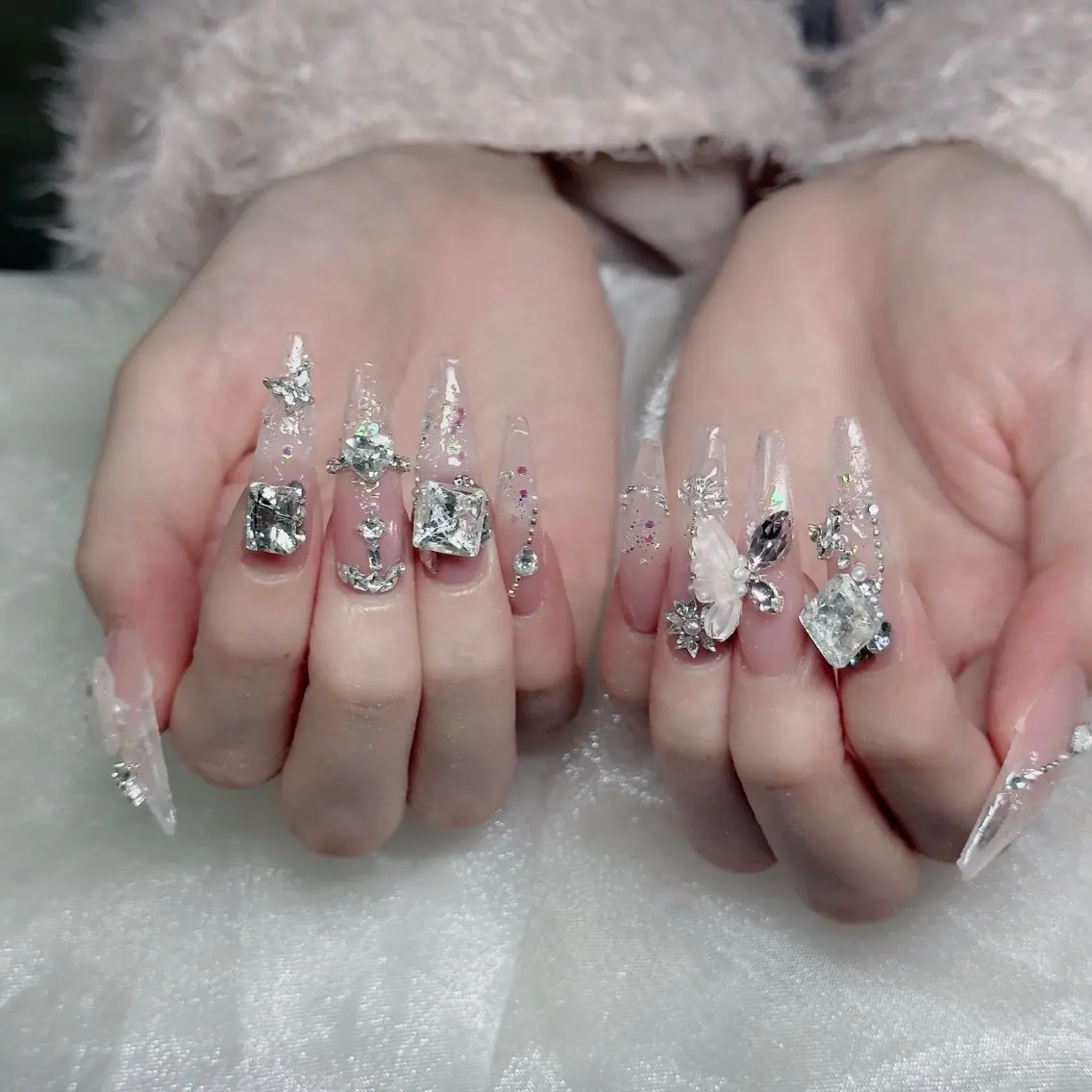 ネイル フットネイル フレンチネイル グラデーション 韓国ネイル ロングネイル ハンドネイル Hani Nail Salonのネイルデザイン
