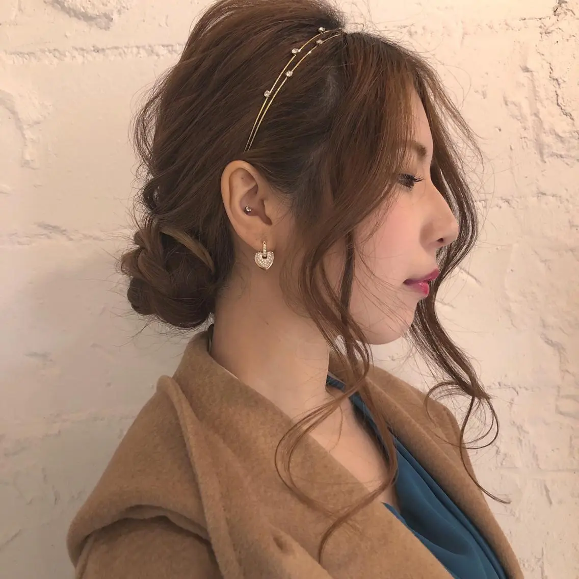 セミロング ヘアアレンジ カチューシャ ORIKA 美容室のヘアスタイル