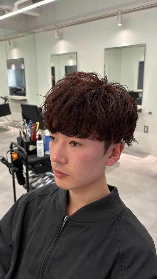 ミディアム カラー メンズ カット ヘアカラー 高橋 周のヘアスタイル