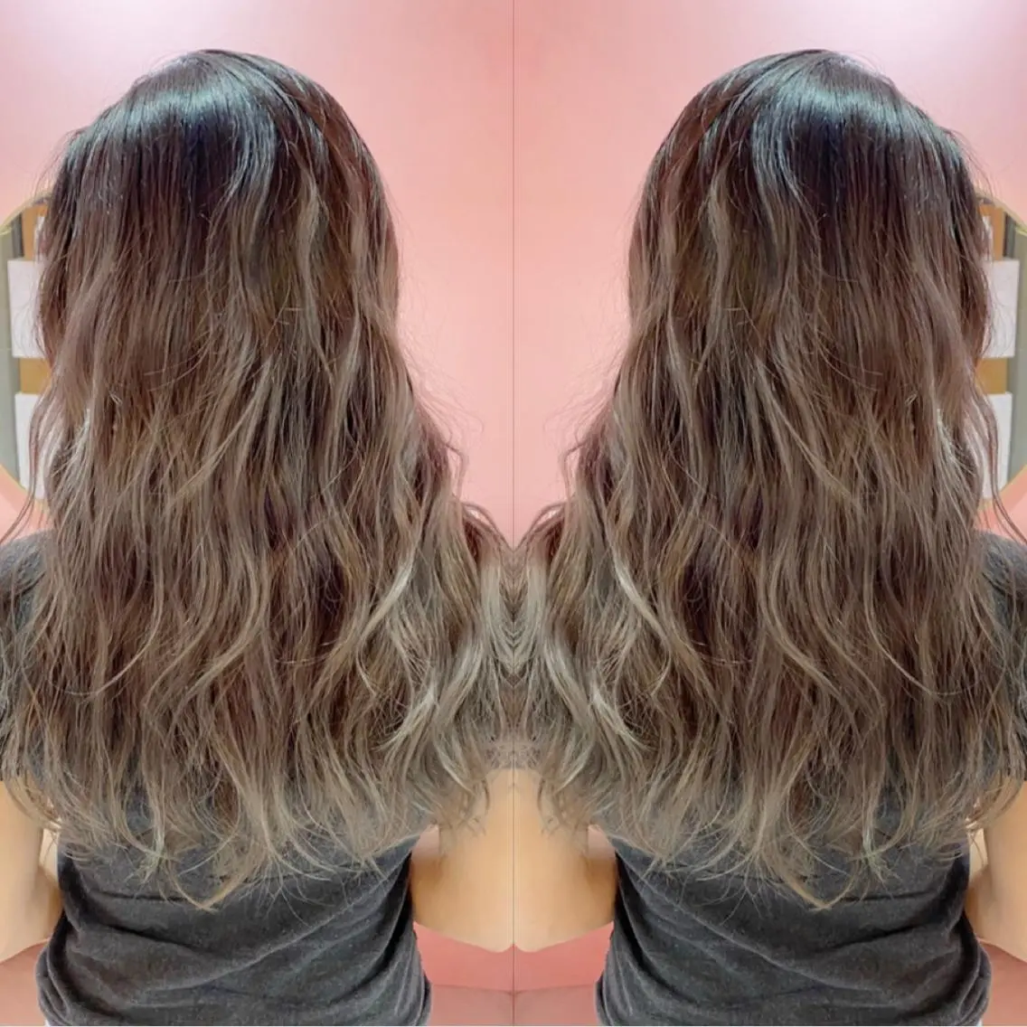 セミロング カラー プル艶職人/ にしものヘアスタイル