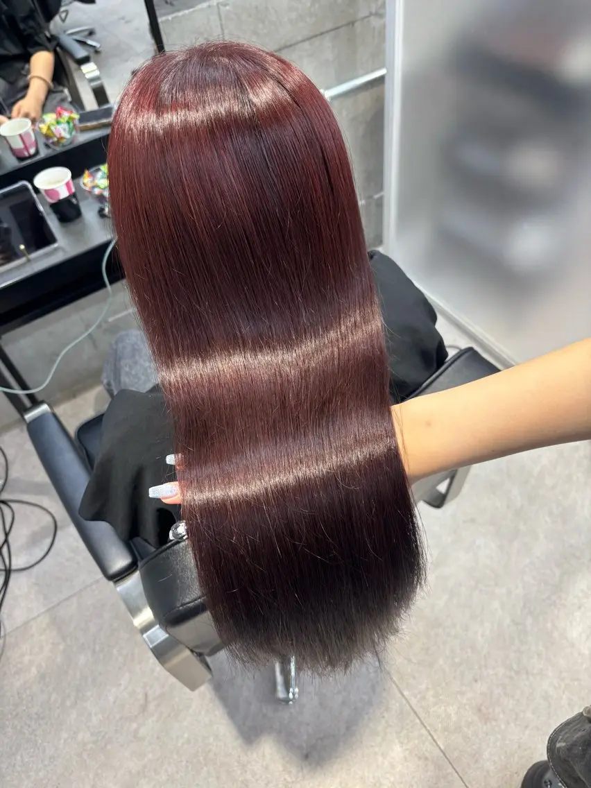 ロング カラー パーマ ダブルカラー 髪質改善 トリートメント カット ヘアカラー トリートメント ヘッドスパ ヒマワリ🌻/ ワンホン×髪質改善のヘアスタイル