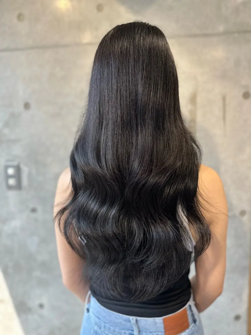 ロング カラー アディクシーカラー ブリーチ ケアブリーチ ダブルカラー イヤリングカラー DAIKIベージュ 🍂レイヤーカットのヘアスタイル
