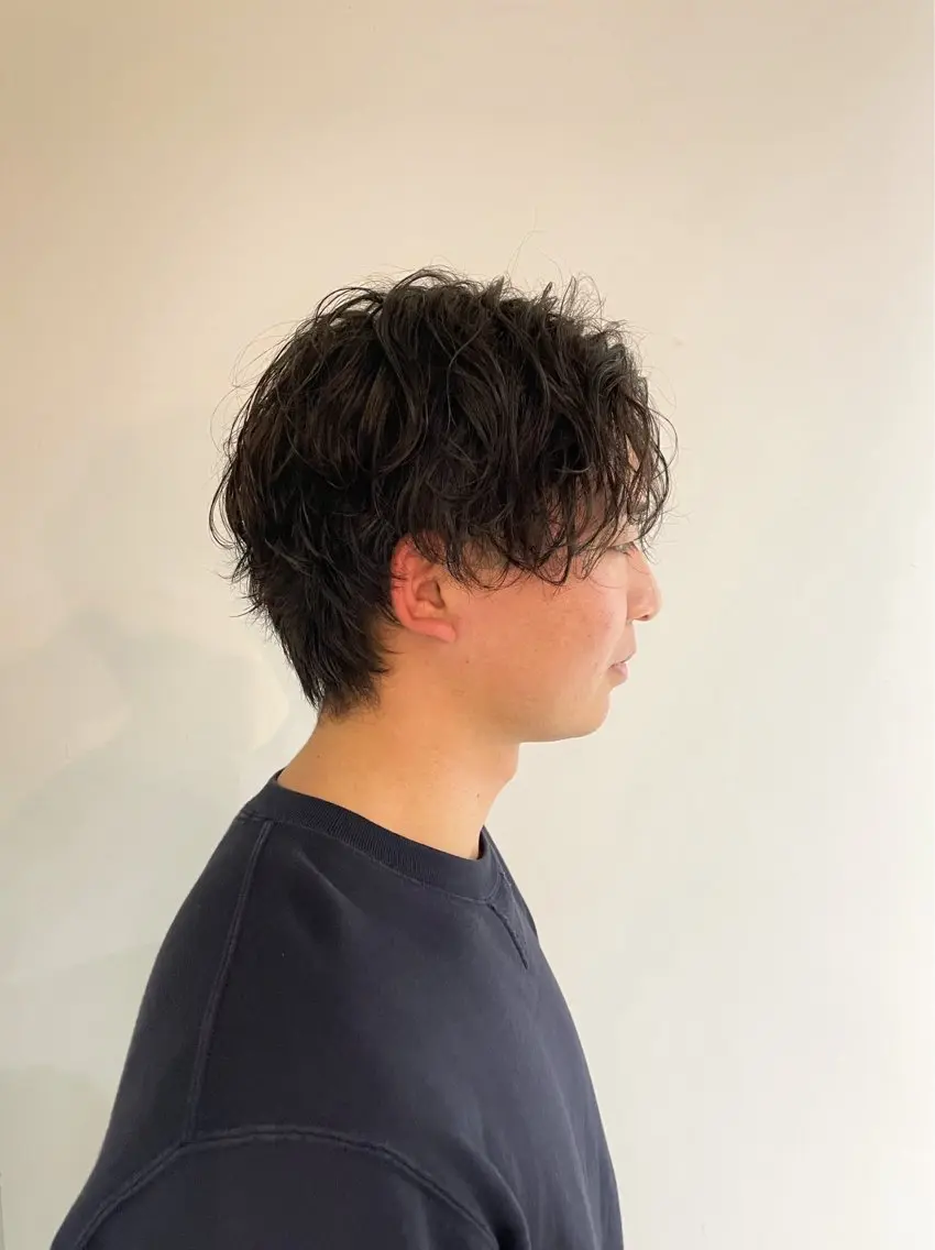 パーマ メンズ メンズパーマ カット パーマ 野間 祐哉のヘアスタイル