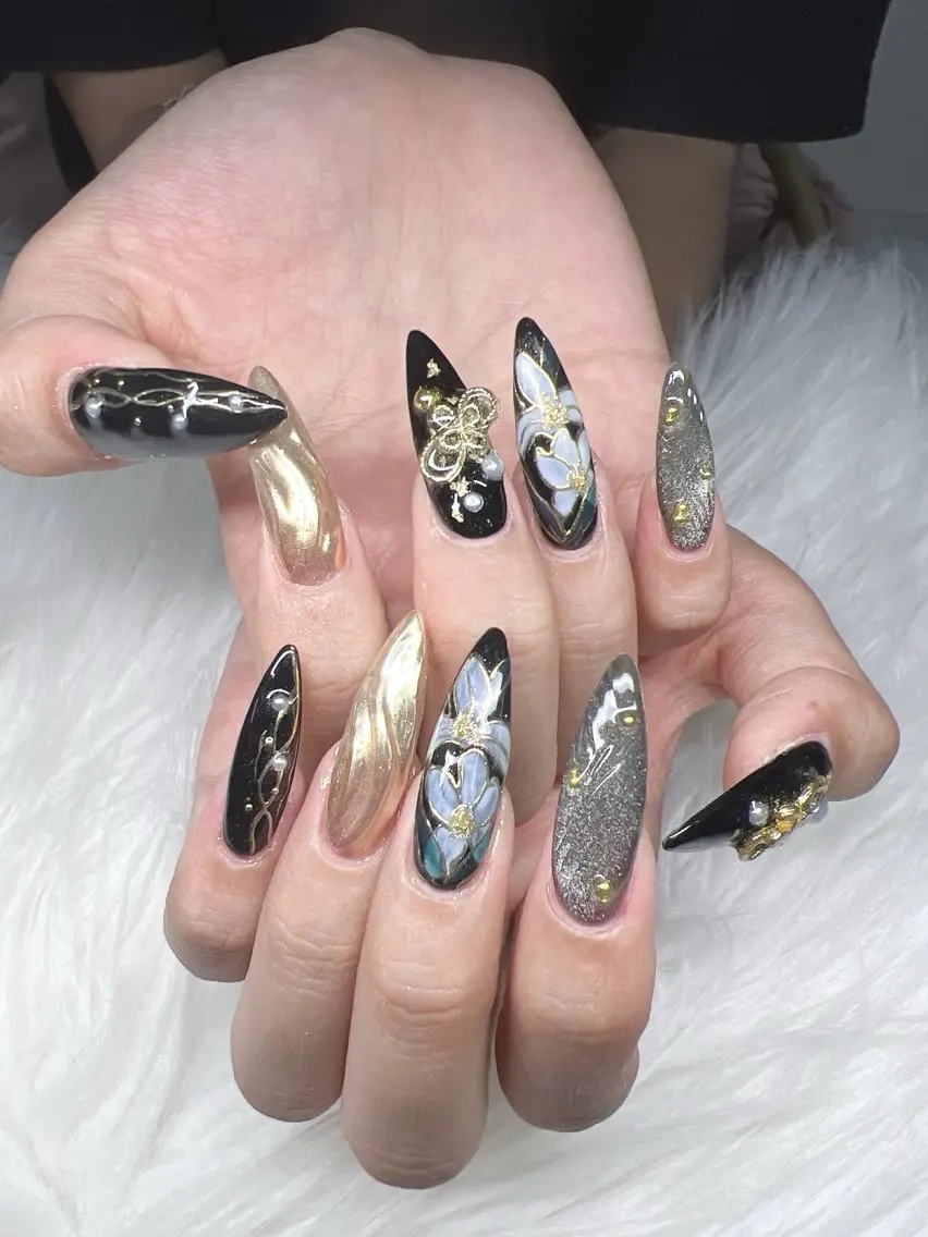 ネイル ハンドネイル Lee Nails チップ長さだし専門店のネイルデザイン