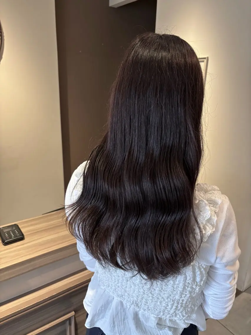 ロング ｶﾉ /暖色カラー/ バタフライレイヤーのヘアスタイル
