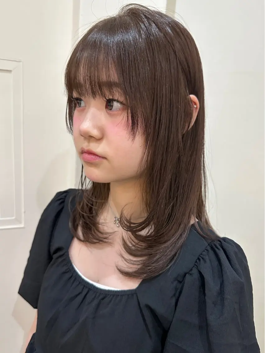 ミディアム ヘアカラー 艶カラー/フェイス レイヤー/たむのヘアスタイル