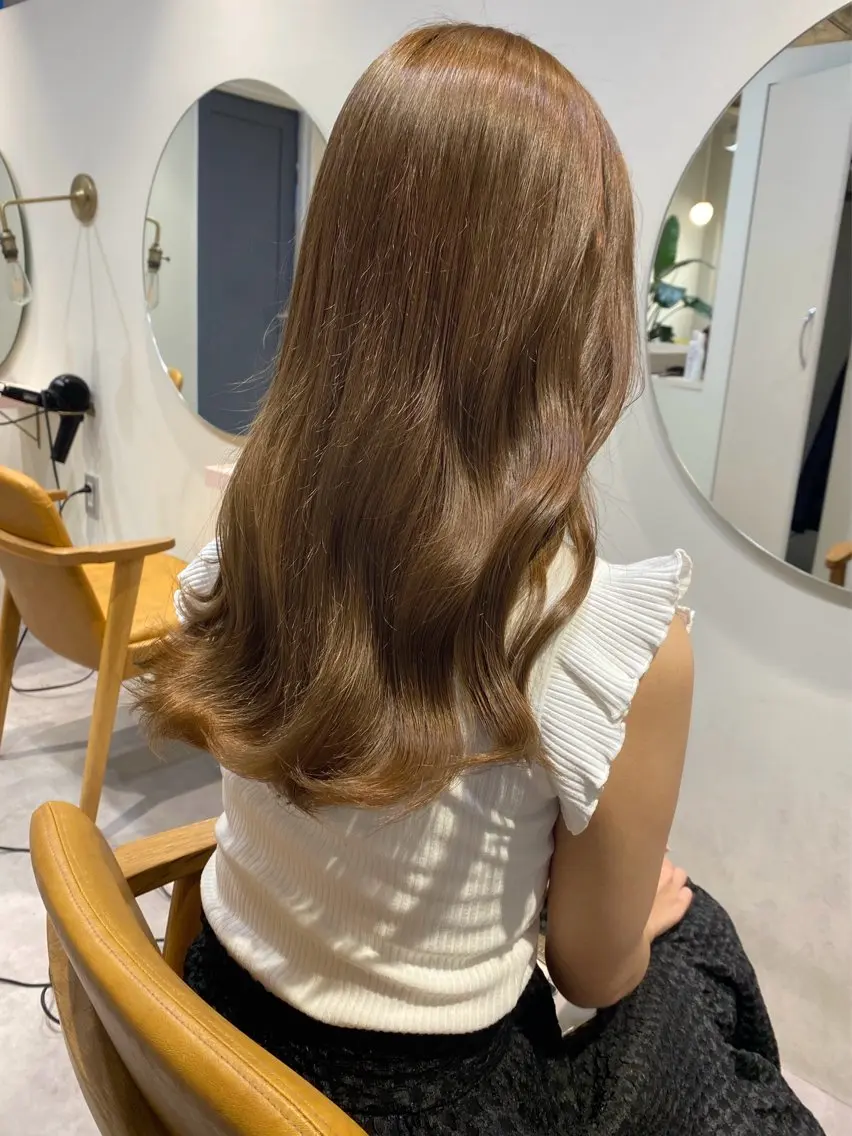 セミロング カラー 当日予約大歓迎💗 依田瑞希のヘアスタイル