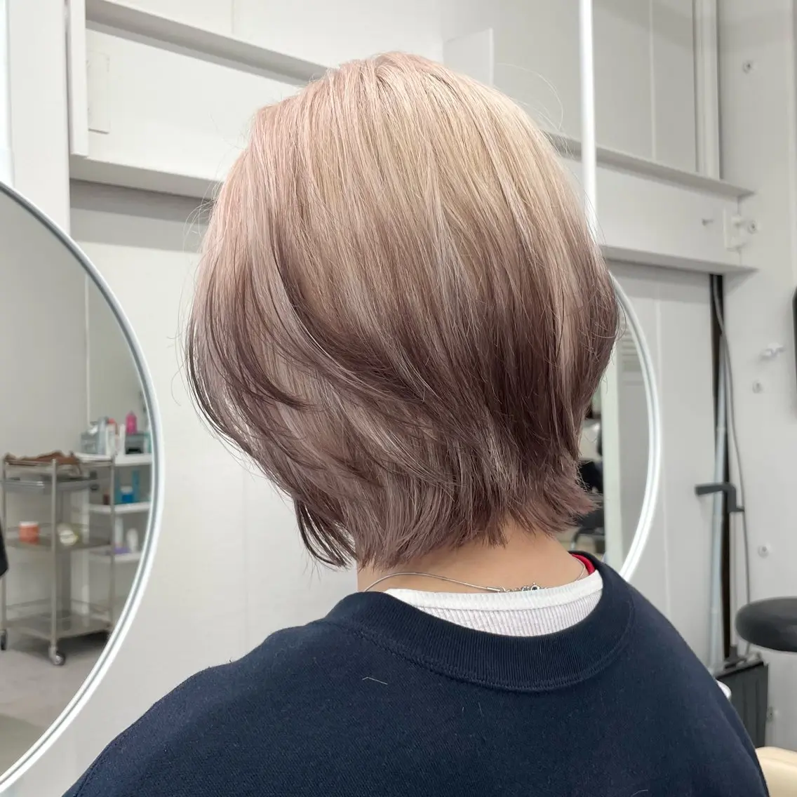 ショート カラー ボブレイヤー ボブ レイヤーカット ヘアカラー トリートメント 🔷ダブルカラーハイ トーン🔷櫻井走のヘアスタイル
