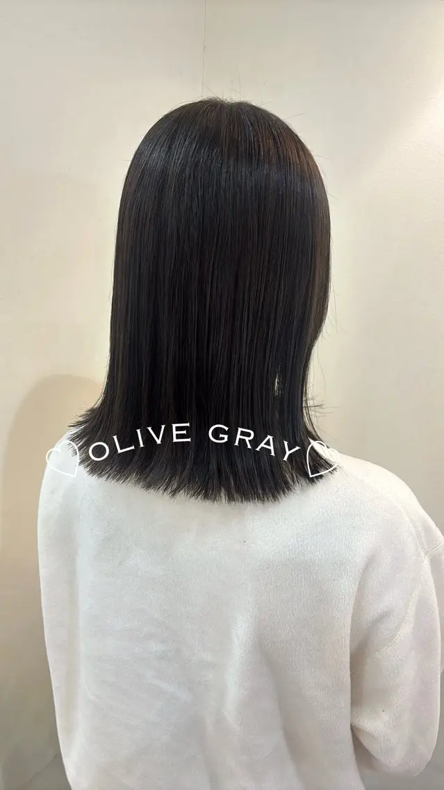 ミディアム カラー 黒髪 ケアカラー ダブルカラー カット ヘアカラー トリートメント 🍒桜井 優華🍒のヘアスタイル