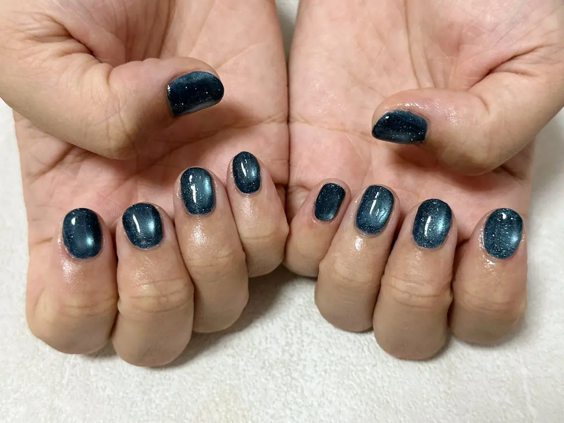 ネイル オーロラネイル 桜ネイル フラッシュネイル フラッシュマグ フラワーネイル ハンドネイル mogunail &blowのネイルデザイン