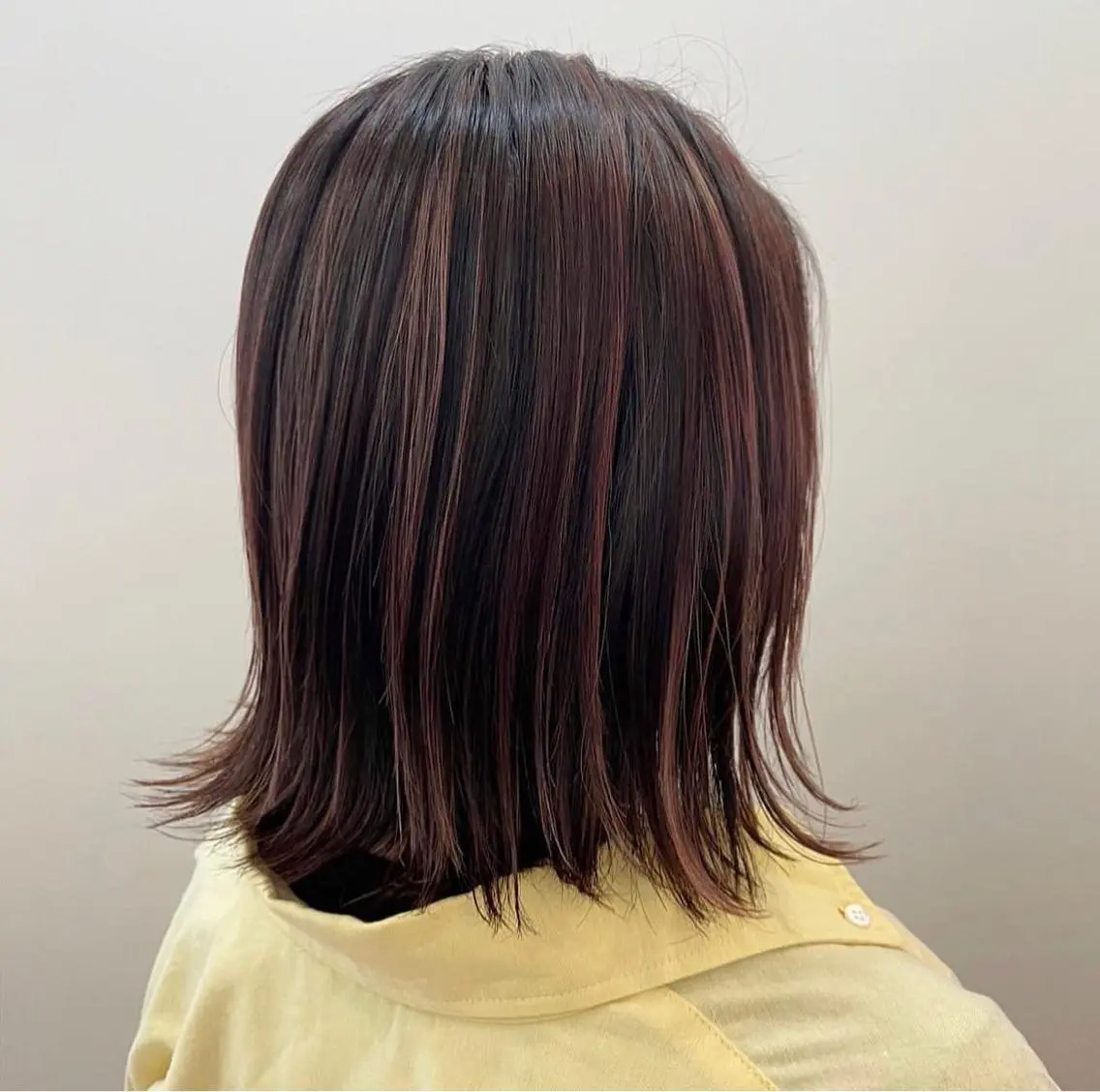 ミディアム カラー ハイライトカラー ハイライト ショート/脱白髪染め ☆宇﨑悠実のヘアスタイル