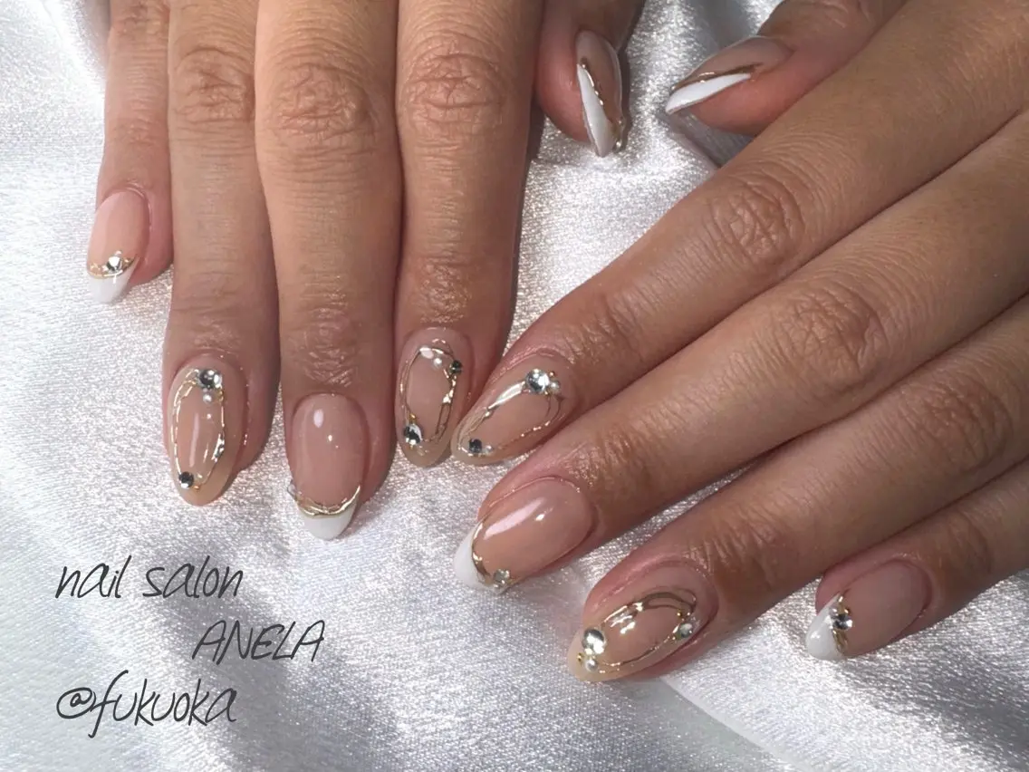 ネイル ブライダルネイル nail salon ANELA mayaのネイルデザイン
