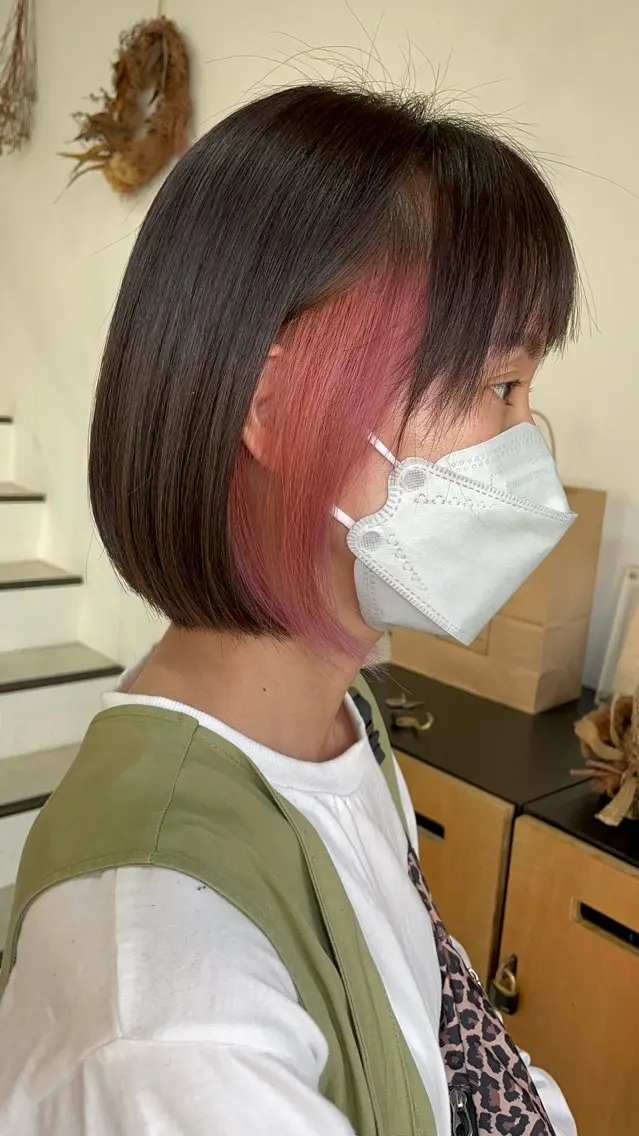 ショート カラー インナーカラー ピンクカラー ヘアカラー 🎨カラー専門家🎨 チャーリーのヘアスタイル